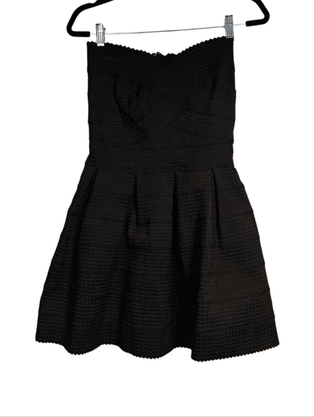 L’Atiste By Amy Dress Mini Strapless Sweetheart Pleats Tulip Fit And Flare Large